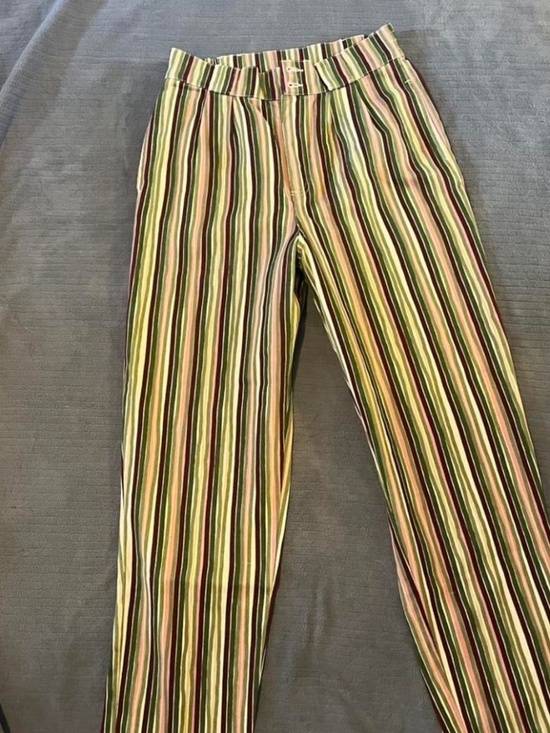 Lucy & Yak Pants - Lucy & Yak Striped High Waisted Addison Trousers